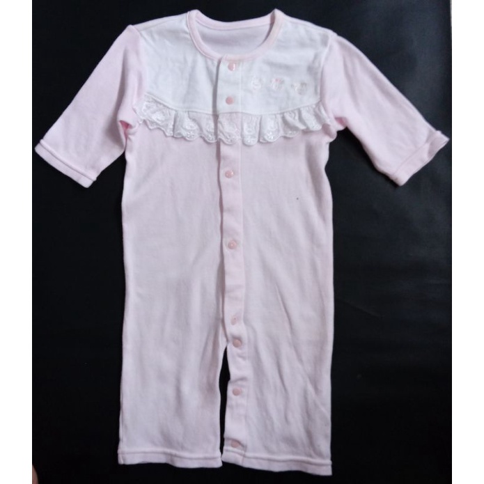 Baju Jumper Romper Anak Bayi Cewek Cowok Ukuran Size 50 60 Usia New Born 0 3 6 bulan-Renda