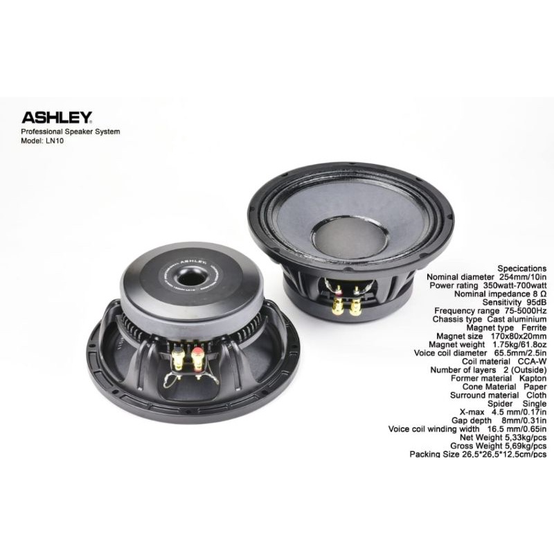 Speaker Componen 10 in ashley LN10 Original