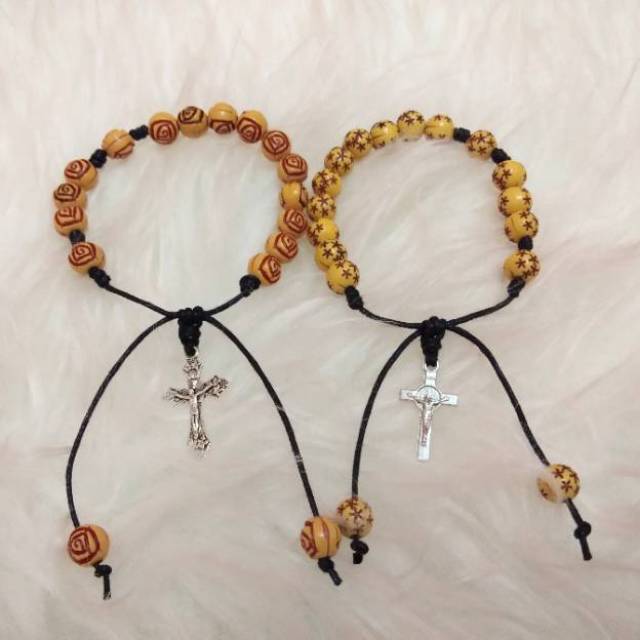Gelang Rosario Motif Kayu
