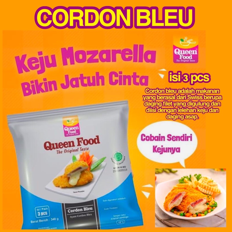 Cordon Bleu Queen Food Chicken and Smoke beef Mozarella Lumer isi 3