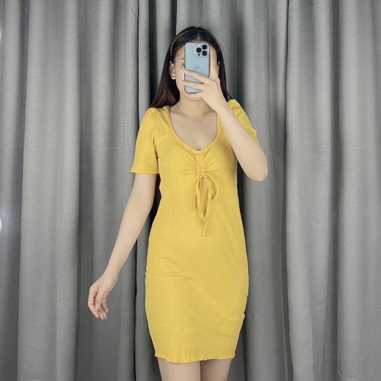 Dress Serut Bodycon Rib | Dress Knit Bodycon