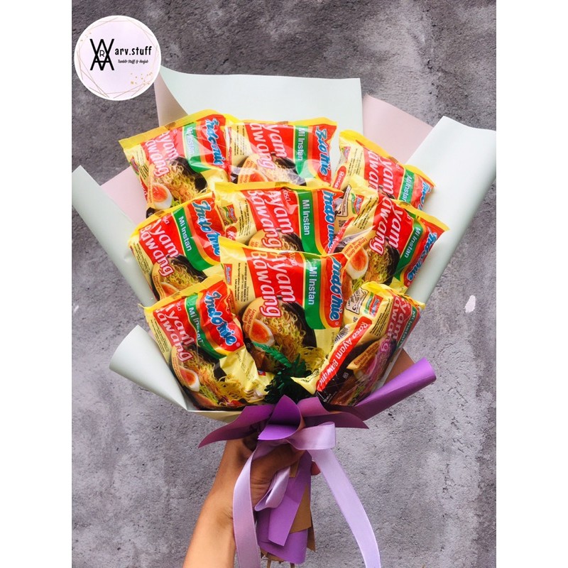 Buket mie/Bouquet mie/buket snak/buket murah/kado valentine/kado kurah/buket lucu