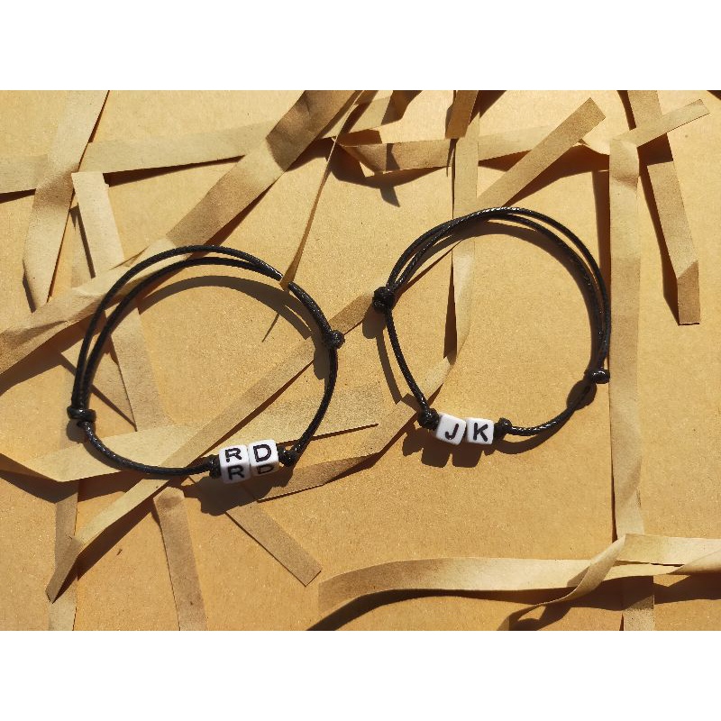 GELANG TALI COUPLE || GELANG HURUF COUPLE (DAPAT 2 GELANG)