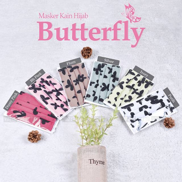 Masker Kain Butrerfly