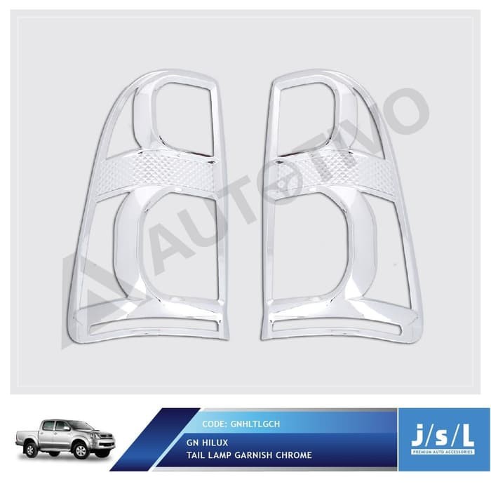 Garnish Lampu Belakang Grand New Hilux Tail Lamp Garnish Chrome
