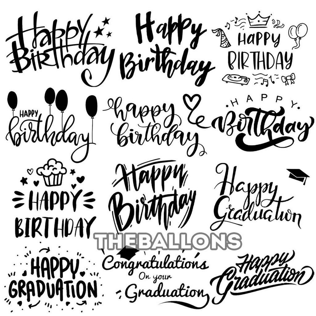 Sticker Happy Birthday Balon Bobo PVC Murah