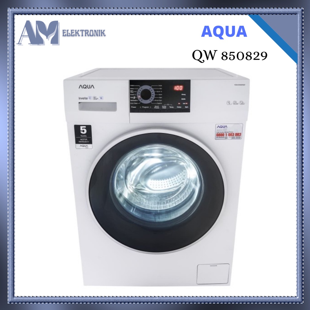 MESIN CUCI AQUA FQW-850829 QD / 1 TABUNG FRONT LOADING