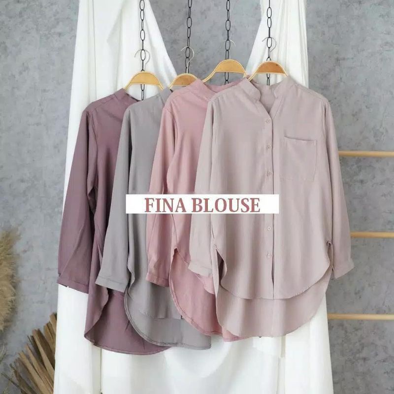 New Fina Blouse/Atasan Wanita/Trend terbaru/Kemeja Blouse/Atasan Kemeja/Atasan Ngampus