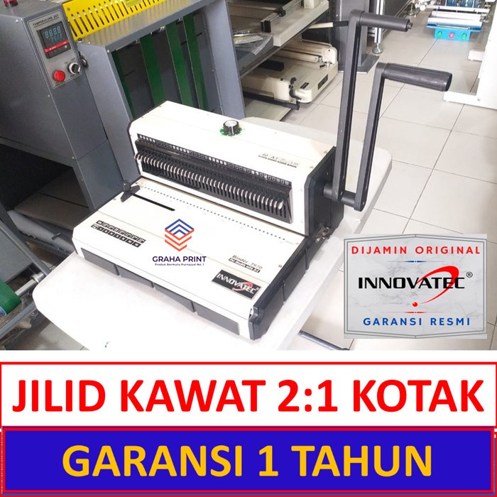 

Mesin Binding Spiral 2:1 Kotak INNOVATEC Alat Jilid Spiral Kawat Folio