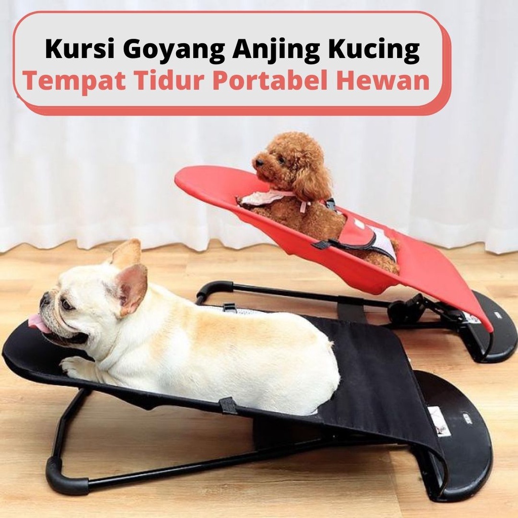 Kursi Goyang Ayunan Anjing dan Kucing Kursi Tempat Tidur Mandi Portabel Hewan