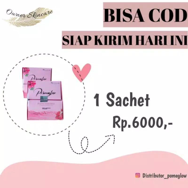 ECER POMEGLOW [ORI ]COLLAGEN ANTI GEMUK SEKALIGUS MEMUTIHKAN / POME GLOW COLLAGEN /POMEGLOW ORIGINAL