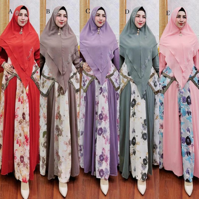 TABINA SYAR'I by FAZZA BOUTIQUE ORI Gamis Hijab Syari Original kekinian terlaris bestseller best sel