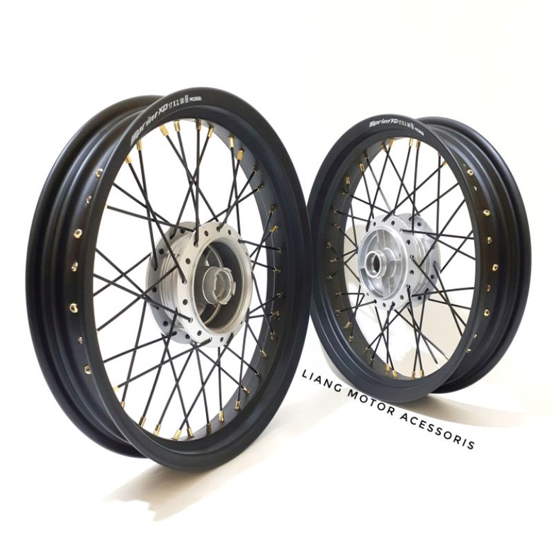Sepaket Velg Ring 17 Custom Tapak Lebar - Paketan Velg Supra X Astera Grand Legenda Win C70 C80 Star