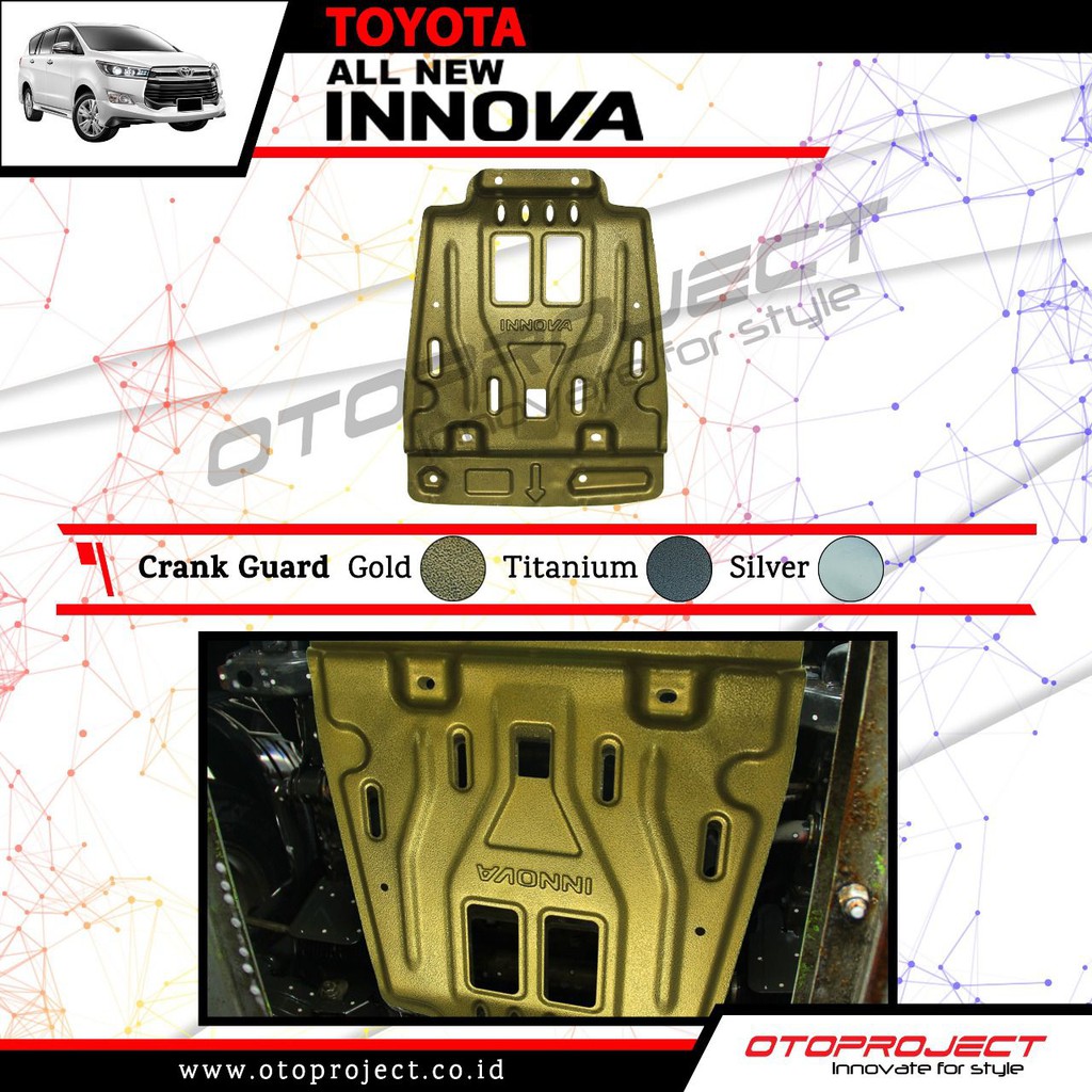 Crank Guard Cover Pelindung Kolong Bawah Mobil All New Innova