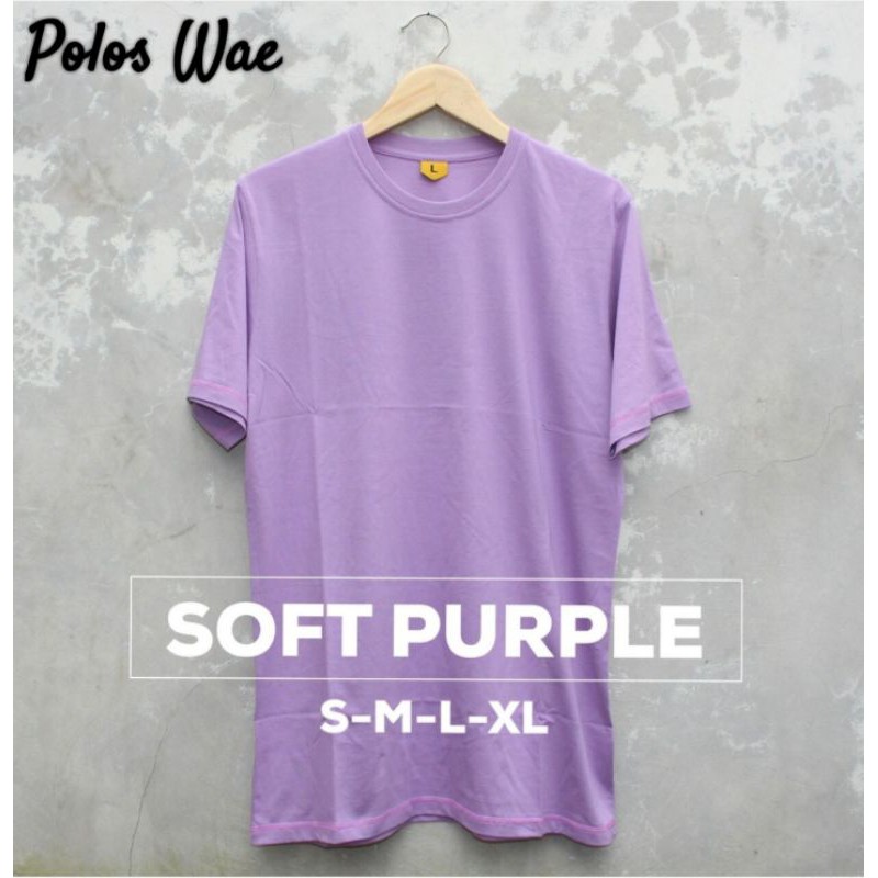 Kaos Polos Ungu Muda