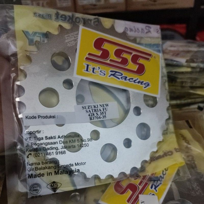 Gear Belakang SSS 428-35T Smash - Shogun 125 - Shogun 110 - Satria Fu Old