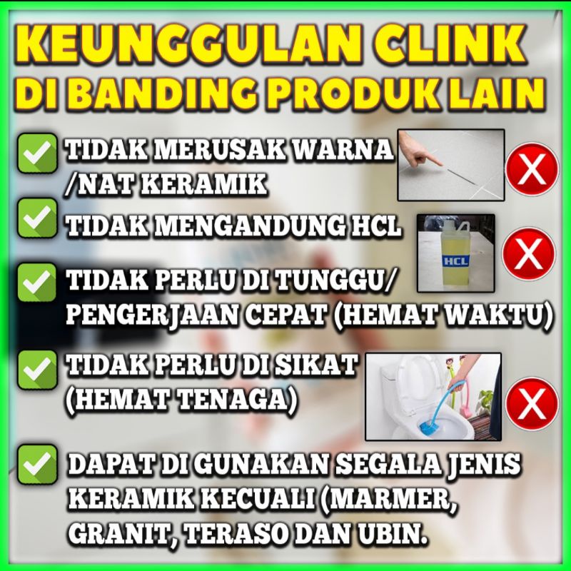 PEMBERSIH KERAK TOILET CLOSET WC KERAMIK SHOWER LANTAI KAMAR KAMAR MANDI CLINK CAIRAN PEMBERSIH KERAK