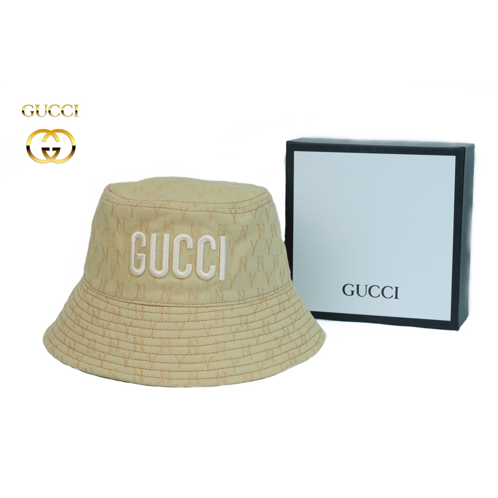 Topi Bucket Wanita Gucci Warna Brown Model Cewek Kekinian Terbaru Import Premium