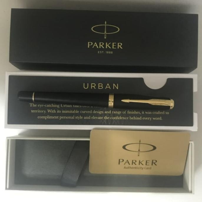 

(COD) Pen Parker Urban Matte Black GT RB HD TB Roller Ball Klip Emas LIMITED EDITION Kode 697