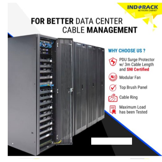 IR11542G - 42U Close Rack Depth 1150mm Glass Door 19&quot; - INDORACK