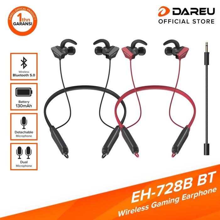 DAREU EH-728 Bluetooth Gaming Earphone Stereo Bass