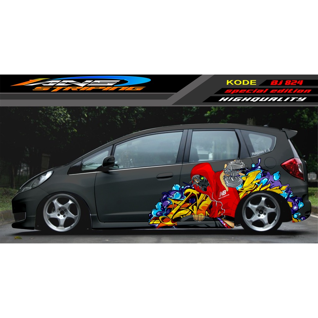 DECAL STICKER MOBIL JAZZ, SIGRA, YARIS, SWIFT / DECAL MOBIL / DECAL STICKER MOBIL ANIMASI