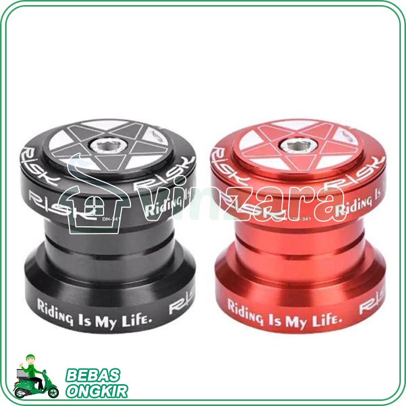 Headset RISK 34mm Sepeda MTB Mountain Bike Road Bike 34 MM Threadless Semi Integrated Headsets Seale