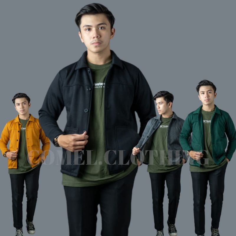 Jaket Shacket Pria  Jaket Terlaris Jaket Shacket Pria  Jaket Fleece