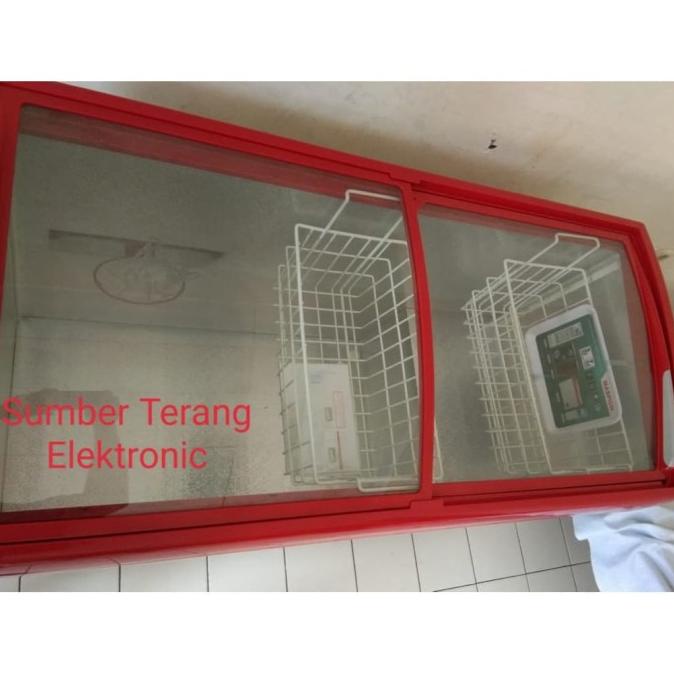 Uchida/Maspion Sliding Glass Chest Freezer 400 Liter Ufh-400C