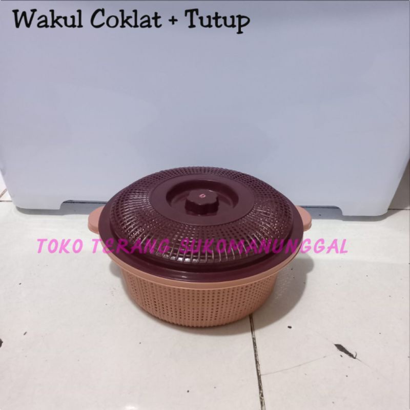 Wakul coklat + tutup / bakul nasi / wakul coklat/ wakul nasi plastik