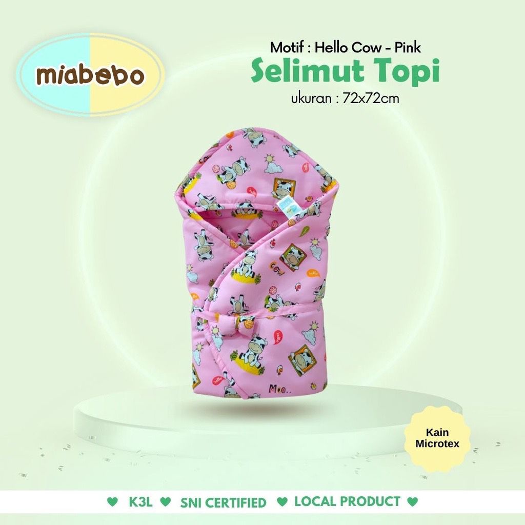 Miabebo Selimut Topi MB-020/Selimut Bayi Murah/Hooded Blanket