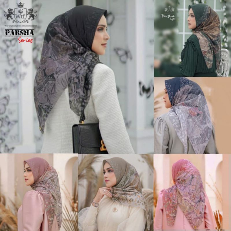 Hijab Voal Segiempat Motif || Parsha series