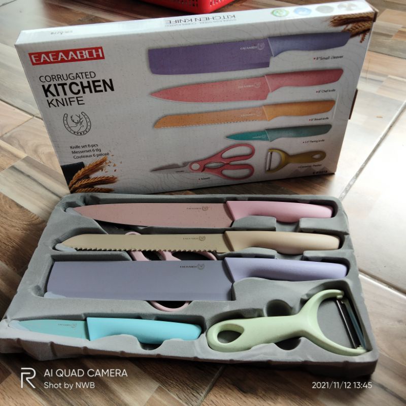 Pisau Jerami Set Pisau Dapur 6 in 1