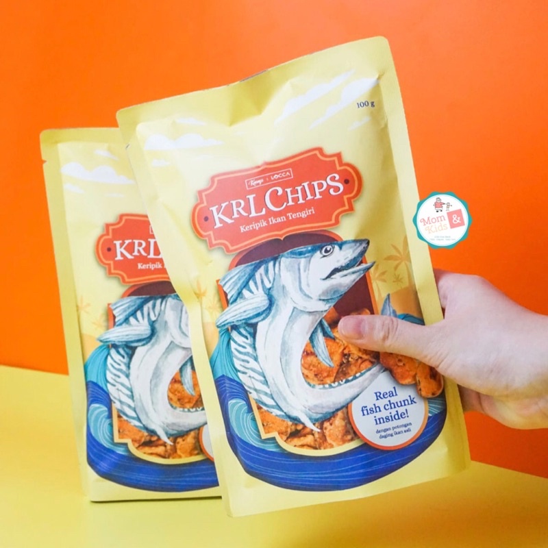 Locca KRL Chips Keripik Ikan Tenggiri (Daging Ikan Asli) | Snack Cemilan Sehat