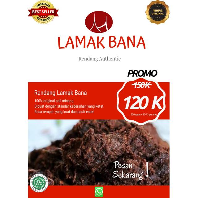 

Rendang Lamak Bana 237 Authentic 500gr