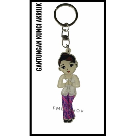 Gantungan Kunci Akrilik Pramugari Batik Air