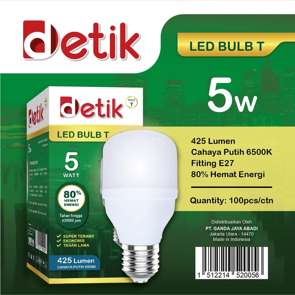 DETIK Lampu LED Capsule 5 Watt - Cahaya Putih (Garansi 1 Tahun)