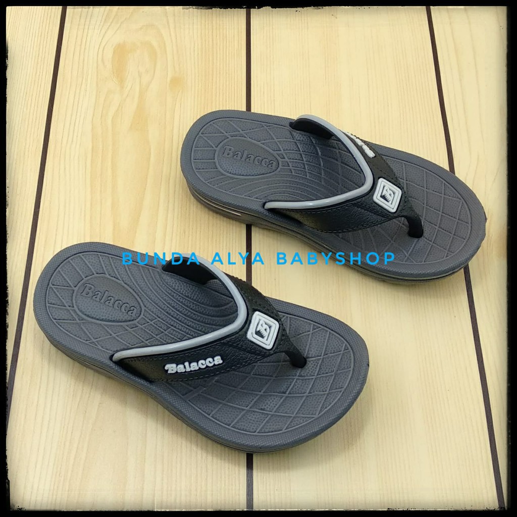 Sandal Anak Laki Jepit Usia 2 5 Tahun Karet ABU ABU - Sendal Anak Cowok Size 23 - 32 Anti Licin Alas Karet