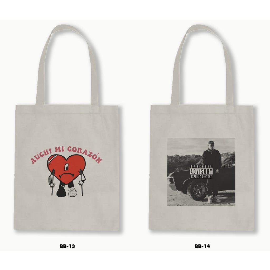 TOTE BAG BLACU - BAD BUNNY .01