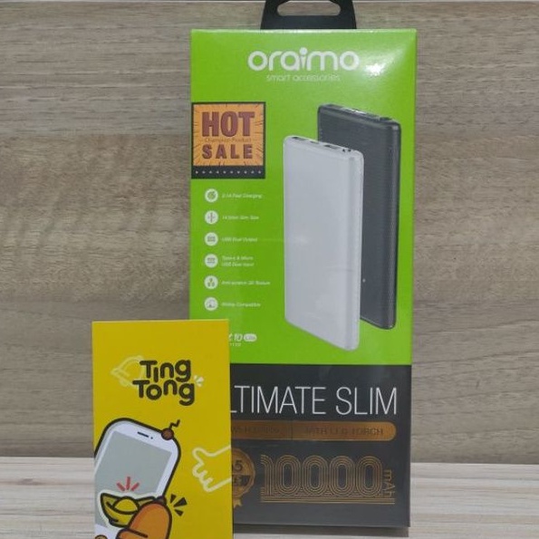 Oraimo Powerbank 10000mah Ultimate Slim Toast 10 P113D