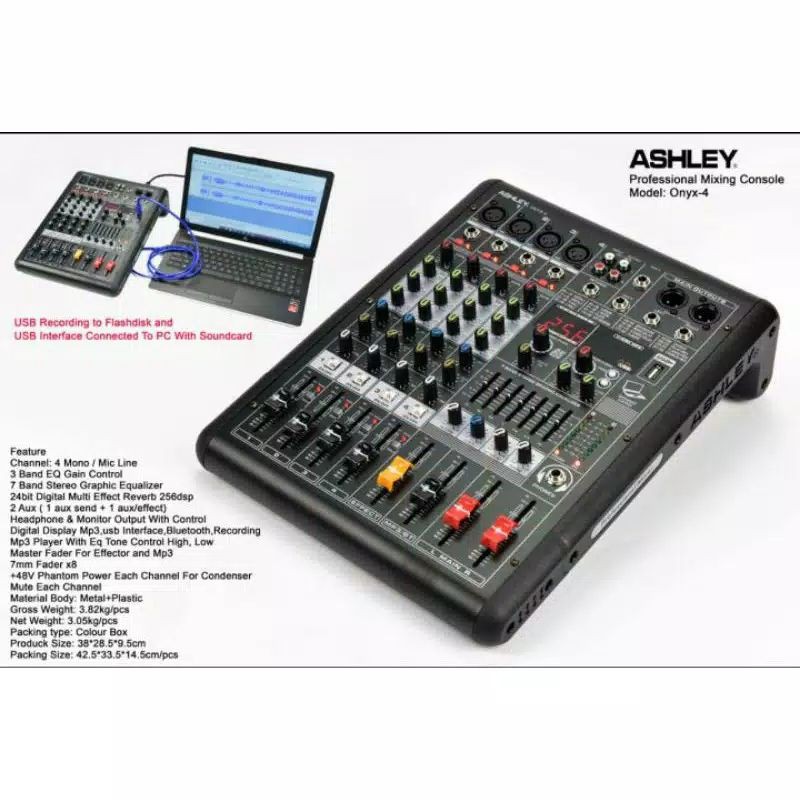 Mixer Audio ASHLEY ONYX 4 320 Dsp effect