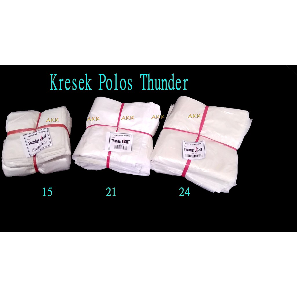 Kantong Kresek Polos Thunder Putih Dof Polos (1 Kg)