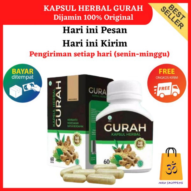 Kapsul Gurah Bronfit  Solusi Batuk Berdahak Kapsul Gurah Bronfit 100% Original  1Botol isi 60 Kapsul
