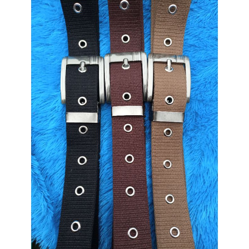 ikat pinggang peria panjang 150 cm ikat pinggang katun/kanvas mudel tusuk ikat pinggang katun