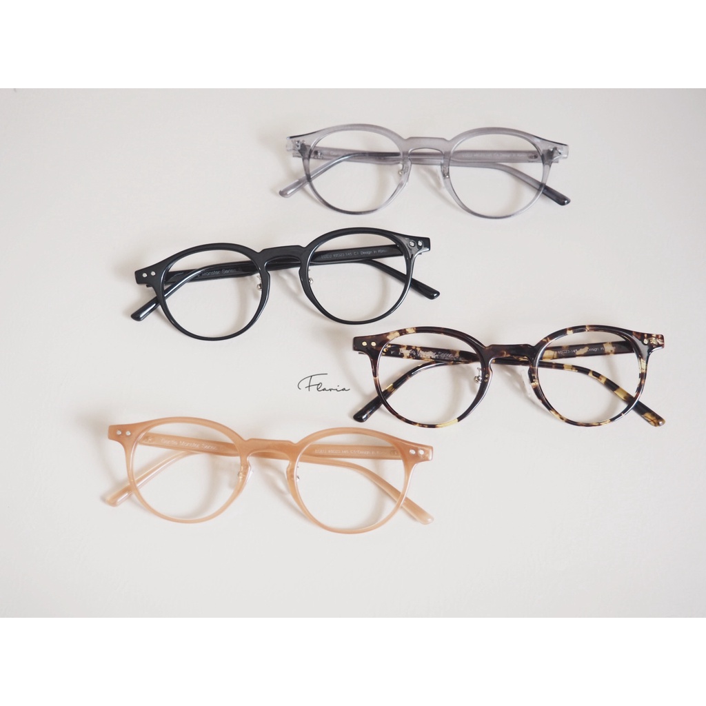 Flavia Eyewear - Kacamata Ellie Round Acetat (custom minus, photochromic, blueray, bluechromic dan photobrown)