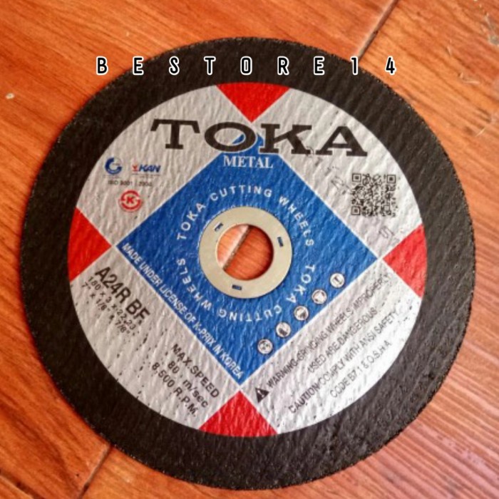 BHL l Mata gerinda potong besi 7 inch TOKA Pisau gerinda potong besi/baja