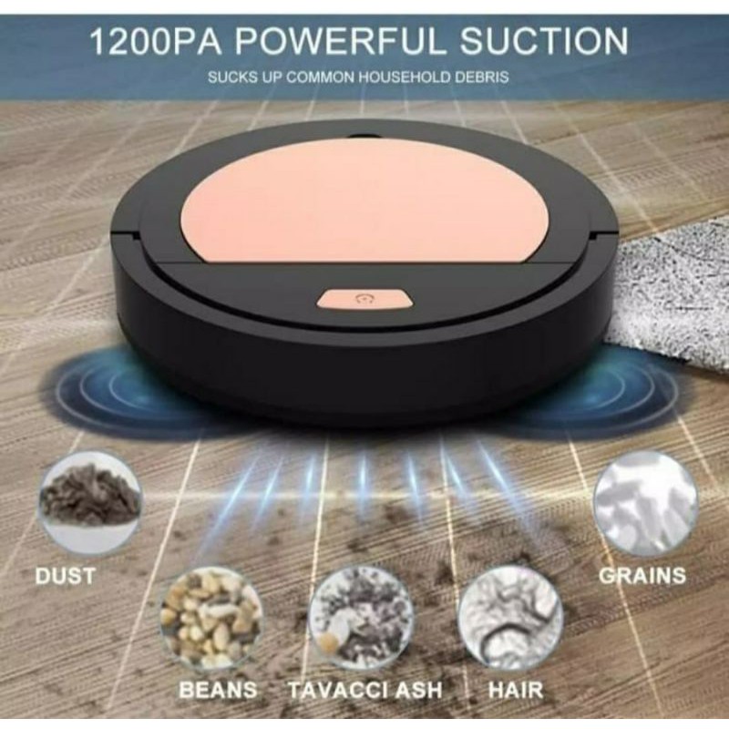 Robot Vacuum Vakum Sapu Otomatis Powerful Suctions