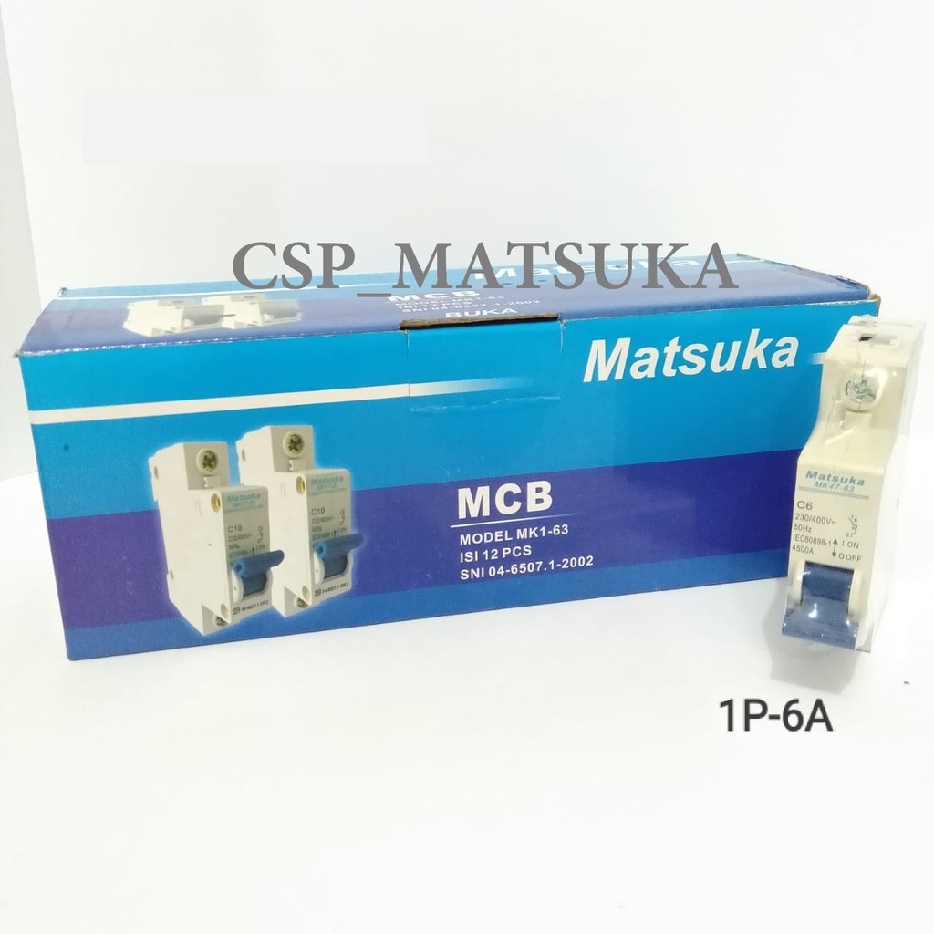MCB 1Phase Matsuka 1/2/4/6/10/16/20/40/50/63A