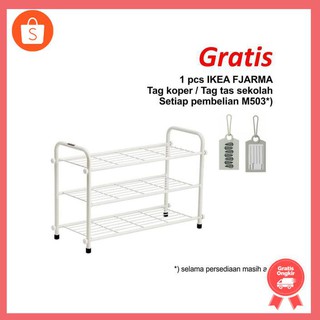 Krisbow Rak Sepatu 3 Tingkat 3 Tier Shoe Rack 72x30x55cm Black Shopee Indonesia