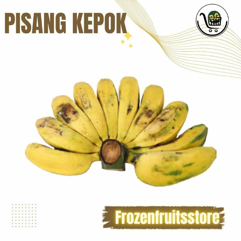 pisang kepok 1 sisir, buah pisang kepok